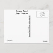 サウスカロライナ州クレセントビーチからの挨拶 ポストカード (裏面)