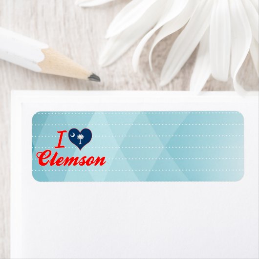 サウスカロライナ州クレムソンが大好き ラベル (インサイチュ)