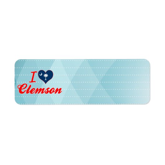 サウスカロライナ州クレムソンが大好き ラベル (正面)