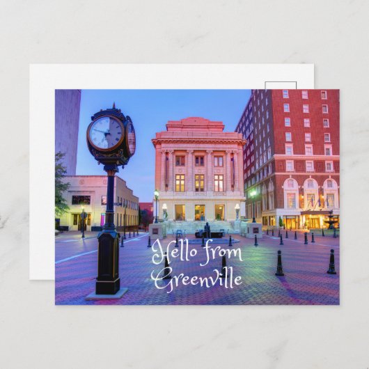 サウスカロライナ州グリーンビルからこんにちは ポストカード (正面/裏面)