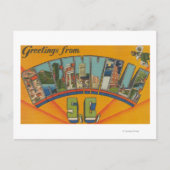 サウスカロライナ州グリーンビル – ラージ・レター・シーン ポストカード (正面)