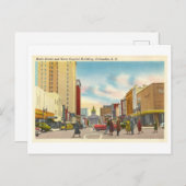 サウスカロライナ州コロンビアのヴィンテージビュー ポストカード (正面/裏面)