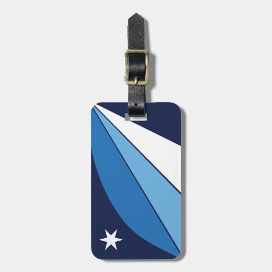 サウスカロライナ州コロンビア国旗 ラゲッジタグ (正面縦)