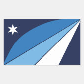 サウスカロライナ州コロンビア国旗 長方形シール (正面)