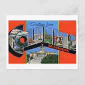 サウスカロライナ州コロンビア州からのヴィンテージの挨拶 ポストカード (正面)