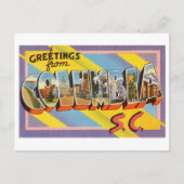 サウスカロライナ州コロンビア州からのヴィンテージの挨拶 ポストカード (正面)