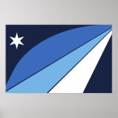 サウスカロライナ州コロンビア州旗の額縁プリント ポスター (正面)