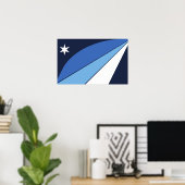 サウスカロライナ州コロンビア州旗の額縁プリント ポスター (ホームオフィス)