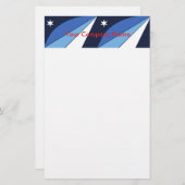 サウスカロライナ州コロンビア州旗を持つ文房具 便箋 (正面/裏面)