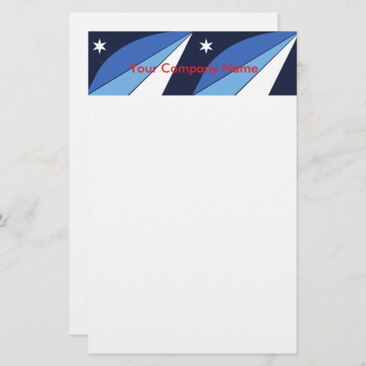 サウスカロライナ州コロンビア州旗を持つ文房具 便箋 (正面/裏面)