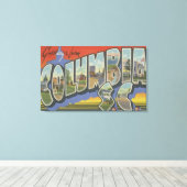 サウスカロライナ州コロンビア州 – ラージ・レター・シーン キャンバスプリント (インサイチュ (ウッドフロア))