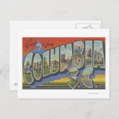 サウスカロライナ州コロンビア州 – ラージ・レター・シーン ポストカード (正面/裏面)