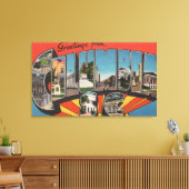 サウスカロライナ州コロンビア – ラージレターのシーン2 キャンバスプリント (インサイチュ (リビング))