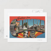 サウスカロライナ州コロンビア – ラージレターのシーン2 ポストカード (正面/裏面)