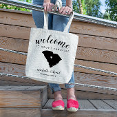 サウスカロライナ州シルエット結婚へようこそ トートバッグ