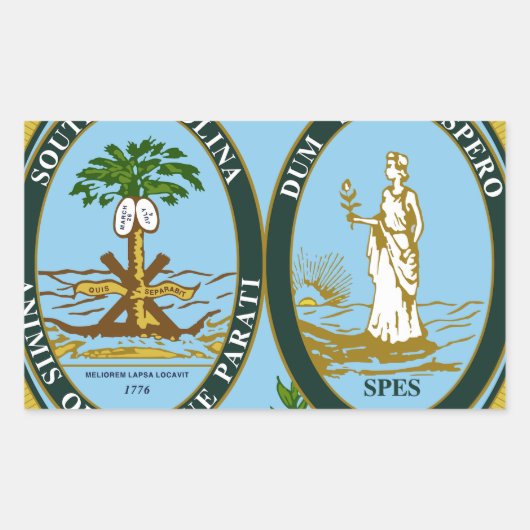 サウスカロライナ州シール 長方形シール (正面)