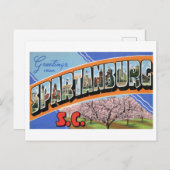 サウスカロライナ州スパルタンバーグからのヴィンテージの挨拶 ポストカード (正面/裏面)