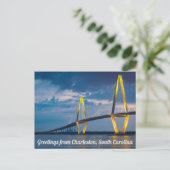 サウスカロライナ州チャールストンからの挨拶 ポストカード (スタンド正面)