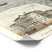 サウスカロライナ州チャールストンのヴィンテージ地図のポスター ポスター (角)