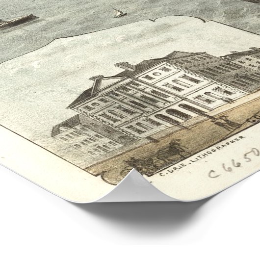 サウスカロライナ州チャールストンのヴィンテージ地図のポスター ポスター (角)