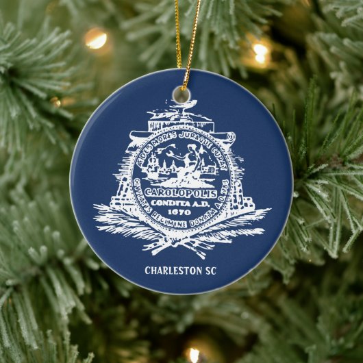 サウスカロライナ州チャールストン国旗 セラミックオーナメント (ツリー)