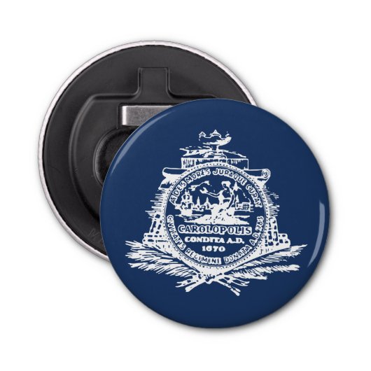 サウスカロライナ州チャールストン国旗、ボトルオープナー 栓抜き (正面)