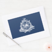 サウスカロライナ州チャールストン州旗 長方形シール (封筒)