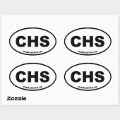 サウスカロライナ州チャールストンCHS 楕円形シール (シート)