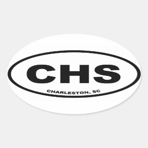 サウスカロライナ州チャールストンCHS 楕円形シール