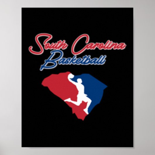 サウスカロライナ州バスケットボール（米国カラー） ポスター (正面)