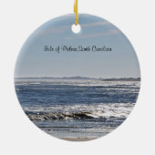 サウスカロライナ州パームズアイランド セラミックオーナメント (裏面)
