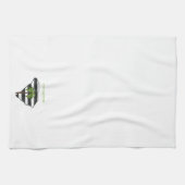 サウスカロライナ州パームツリーパーソナライズされたストライプ キッチンタオル (横)