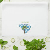 サウスカロライナ州パームツリーポパーソナライズされたルカ キッチンタオル (折り畳み)