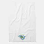 サウスカロライナ州パームツリーポパーソナライズされたルカ キッチンタオル (縦)