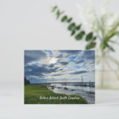 サウスカロライナ州ビューフォートのDataw Islandの湿原ボート ポストカード (スタンド正面)