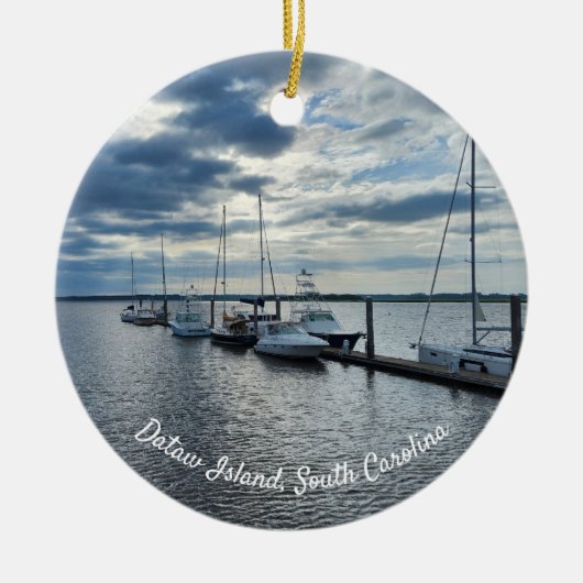 サウスカロライナ州ビューフォート島Dataw Island セラミックオーナメント (正面)
