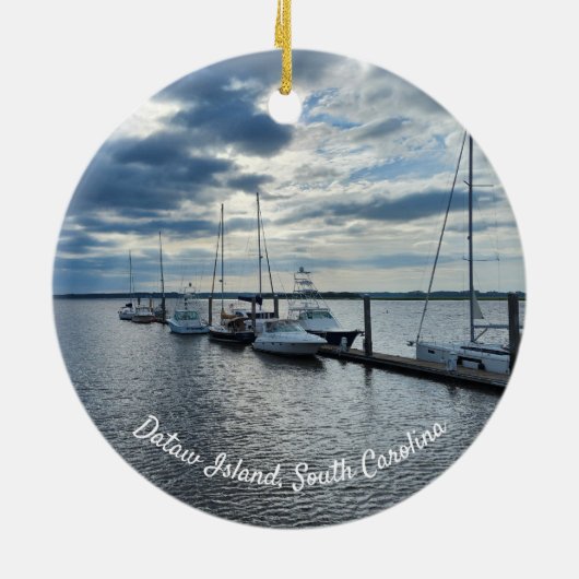 サウスカロライナ州ビューフォート島Dataw Island セラミックオーナメント (裏面)