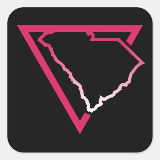 サウスカロライナ州ピンク色の三角形 スクエアシール (正面)