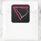 サウスカロライナ州ピンク色の三角形 スクエアシール (バッグ)