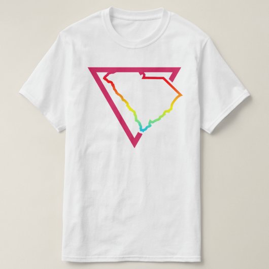 サウスカロライナ州ピンク色の三角形 Tシャツ (デザイン正面)