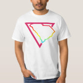 サウスカロライナ州ピンク色の三角形 Tシャツ (正面)