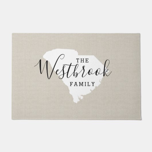 サウスカロライナ州ファミリーモノグラム州書類 ドアマット (正面)