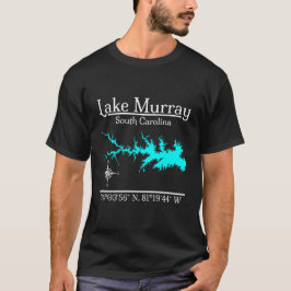 サウスカロライナ州マレーリ湖の地図座標アート Tシャツ