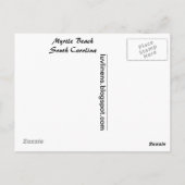 サウスカロライナ州マートルビーチからの挨拶 ポストカード (裏面)