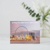 サウスカロライナ州マートルビーチからの挨拶 ポストカード (スタンド正面)