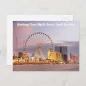 サウスカロライナ州マートルビーチからの挨拶 ポストカード (正面/裏面)