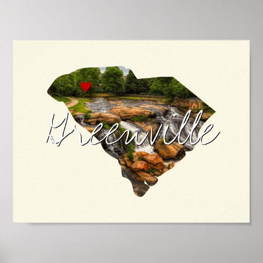 サウスカロライナ州写真の挿入と町名 ポスター (正面)