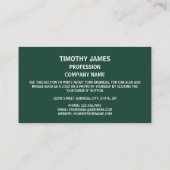 サウスカロライナ州印章 名刺 (裏面)