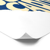 サウスカロライナ州名ワードアートイエロー ポスター (角)