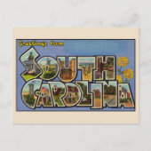 サウスカロライナ州大文字ヴィンテージからの挨拶 ポストカード (正面)
